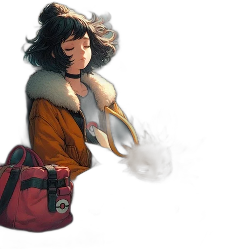 jacket, staff, concept art, watercolor transparent PNG cut-out