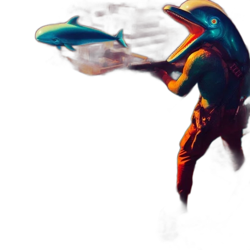 dragon, robot, weapon, mask transparent PNG cut-out