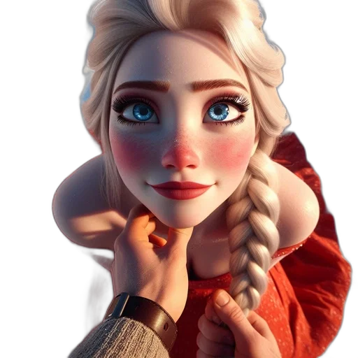 face, dress, 3d render, fantasy art transparent PNG cut-out