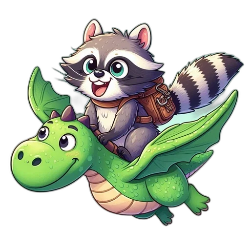 dragon, animal, creature, staff transparent PNG cut-out
