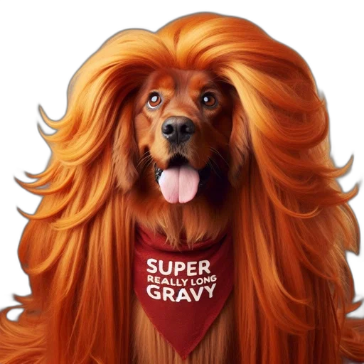 hair, animal, creature, photorealistic transparent PNG cut-out
