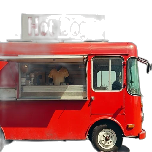 food, car, 3d render, red transparent PNG cut-out