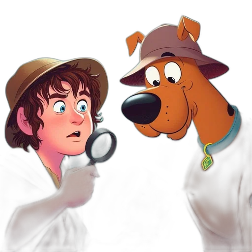 hat, staff, face, animal transparent PNG cut-out