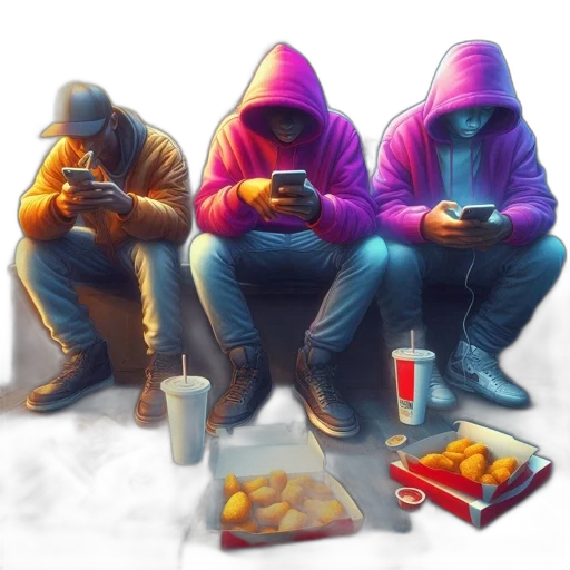 jacket, food, cyberpunk, concept art transparent PNG cut-out
