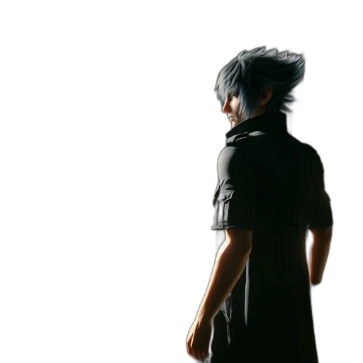 jacket, creature, staff, sword transparent PNG cut-out