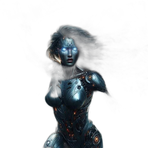 robot, dress, mask, creature transparent PNG cut-out