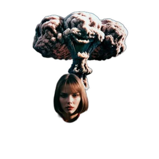 creature, umbrella, face, hair transparent PNG cut-out
