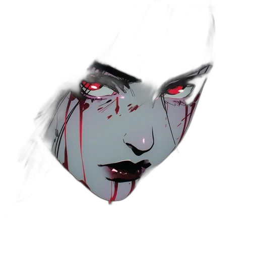 face, mask, creature, comic book art transparent PNG cut-out