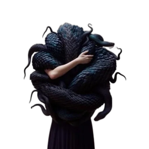 hair, dress, creature, mask transparent PNG cut-out