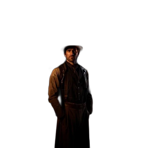 hat, staff, jacket, face transparent PNG cut-out