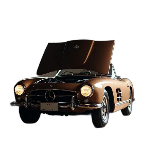 car, 3d render, photorealistic, vintage transparent PNG cut-out