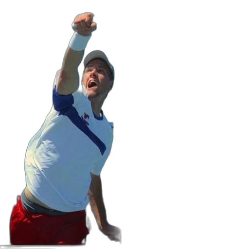 tennis, player, white, shirt transparent PNG cut-out