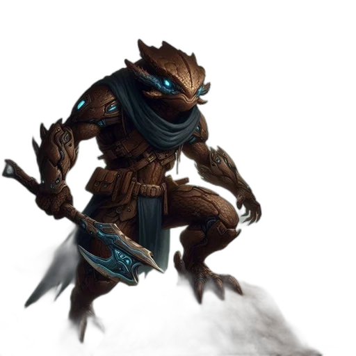 creature, dragon, staff, weapon transparent PNG cut-out