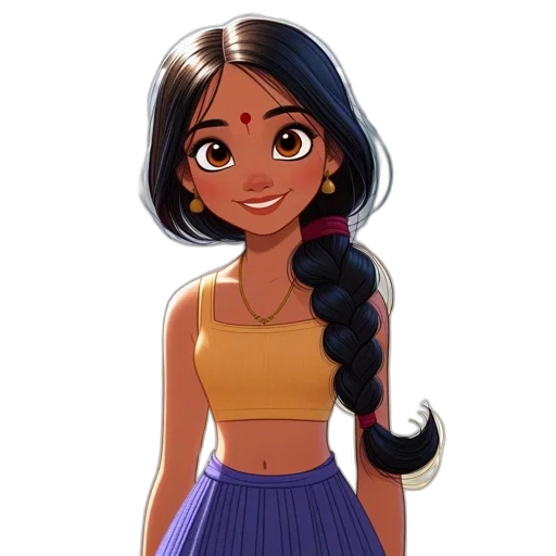 dress, jewelry, hair, cartoon transparent PNG cut-out