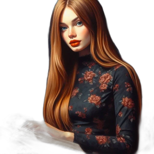 dress, face, jewelry, hair transparent PNG cut-out