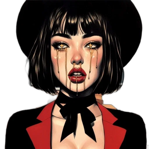 face, comic book art, cartoon, concept art transparent PNG cut-out
