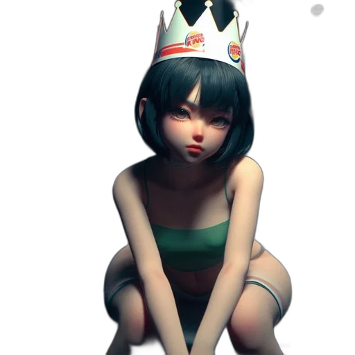 crown, hat, dress, robot transparent PNG cut-out
