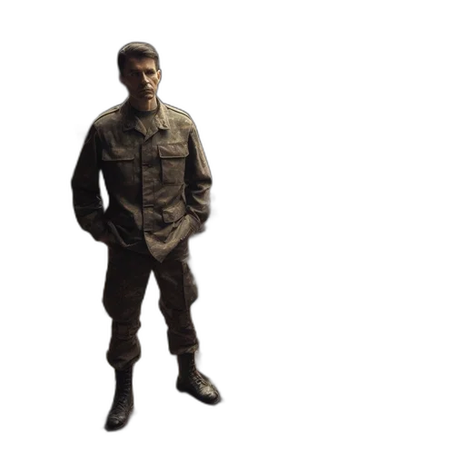 jacket, weapon, staff, creature transparent PNG cut-out