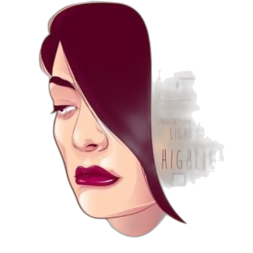 face, hair, mask, photorealistic transparent PNG cut-out