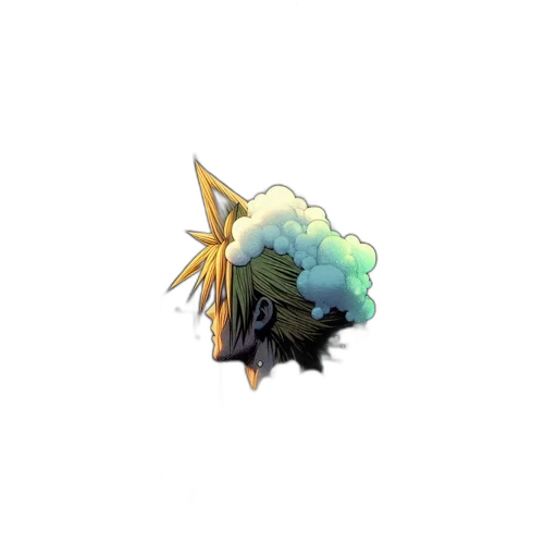 hair, staff, creature, crown transparent PNG cut-out