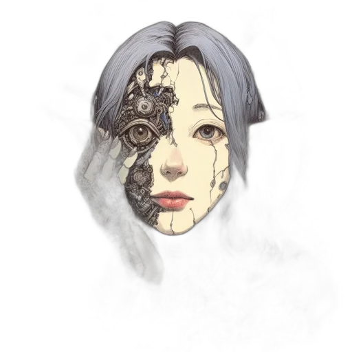 mask, face, robot, creature transparent PNG cut-out