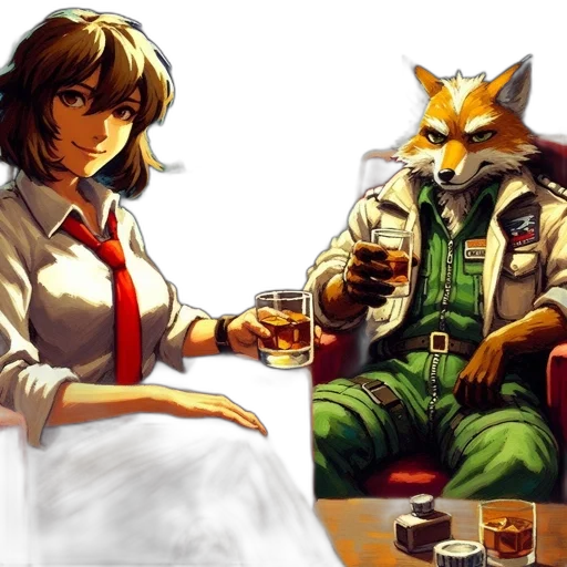 animal, concept art, pixel art, cyberpunk transparent PNG cut-out