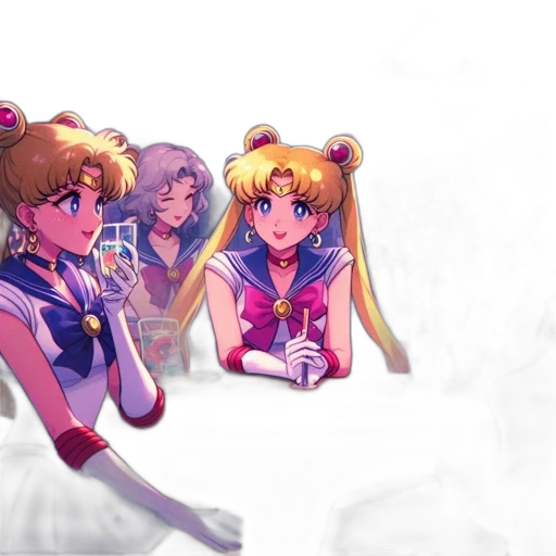 concept art, vaporwave, anime, pixel art transparent PNG cut-out
