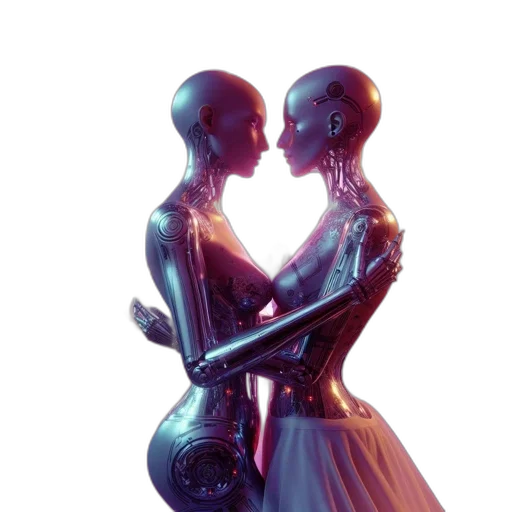 robot, dress, concept art, 3d render transparent PNG cut-out
