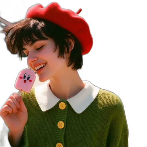 hat, jacket, staff, 3d render transparent PNG cut-out