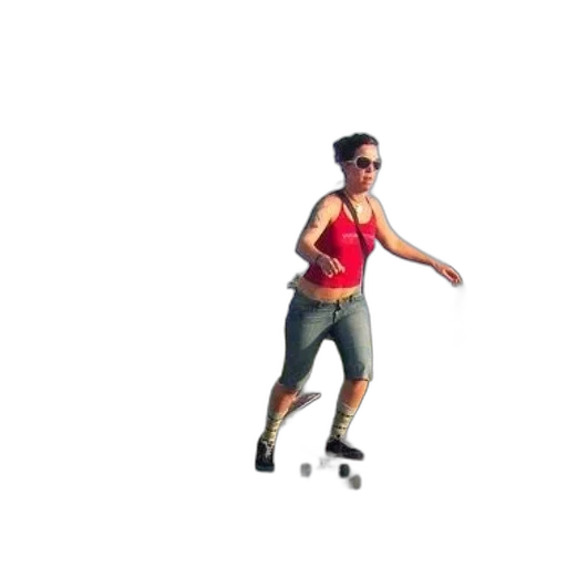 3d render, woman, red, tank transparent PNG cut-out