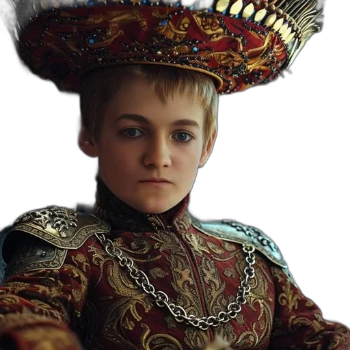 crown, hat, face, staff transparent PNG cut-out