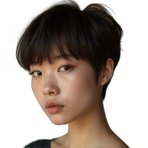 face, hair, hat, jewelry transparent PNG cut-out