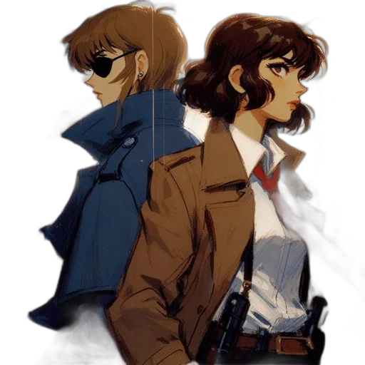 jacket, concept art, watercolor, anime transparent PNG cut-out