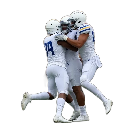 football, player, white, uniform transparent PNG cut-out