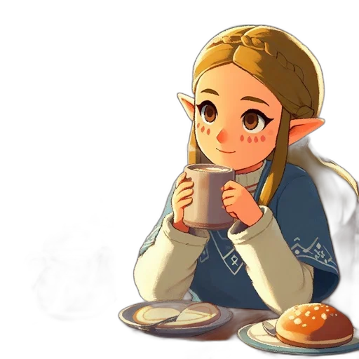 food, staff, face, pixel art transparent PNG cut-out