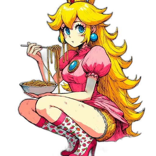 food, dress, staff, pixel art transparent PNG cut-out