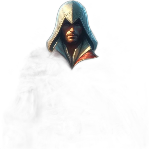 mask, jacket, face, sword transparent PNG cut-out