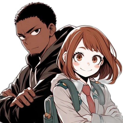jacket, staff, weapon, face transparent PNG cut-out