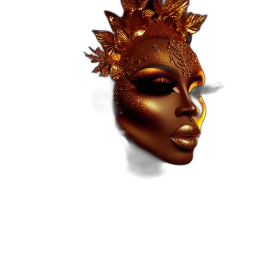 mask, crown, face, jewelry transparent PNG cut-out
