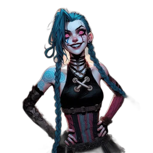 concept art, comic book art, fantasy art, cyberpunk transparent PNG cut-out