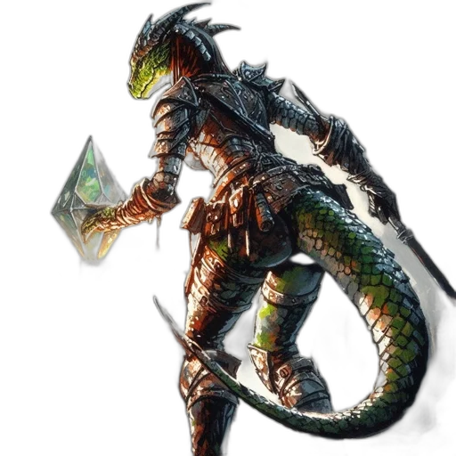 dragon, creature, staff, weapon transparent PNG cut-out