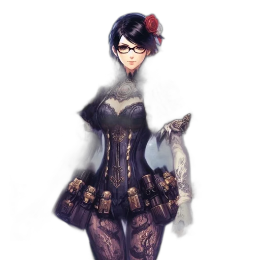 dress, staff, weapon, mask transparent PNG cut-out