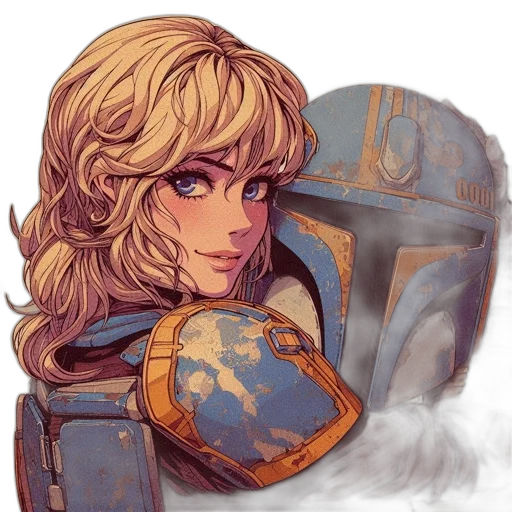 robot, crown, face, fantasy art transparent PNG cut-out