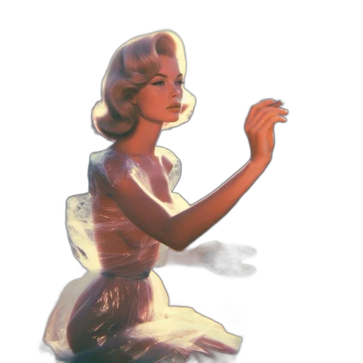 dress, jewelry, concept art, vaporwave transparent PNG cut-out