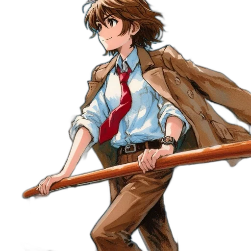 staff, weapon, sword, jacket transparent PNG cut-out