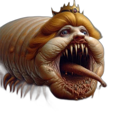 creature, crown, mask, hair transparent PNG cut-out
