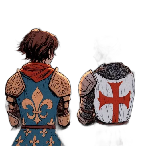 sword, jacket, crown, mask transparent PNG cut-out