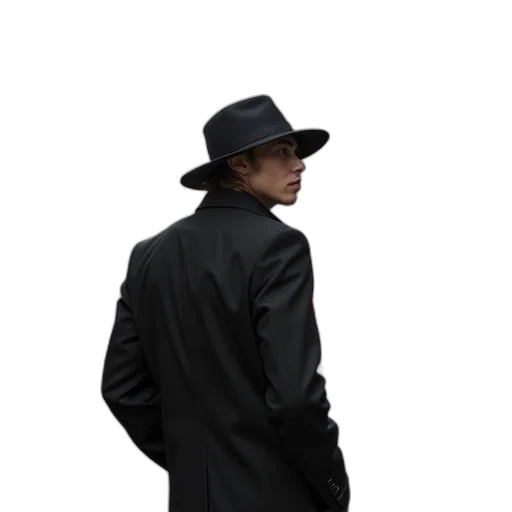 hat, jacket, staff, umbrella transparent PNG cut-out