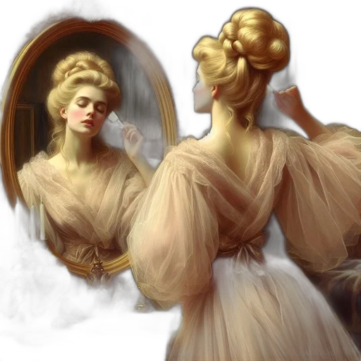 dress, crown, concept art, oil painting transparent PNG cut-out