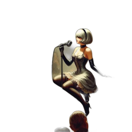 staff, dress, robot, weapon transparent PNG cut-out